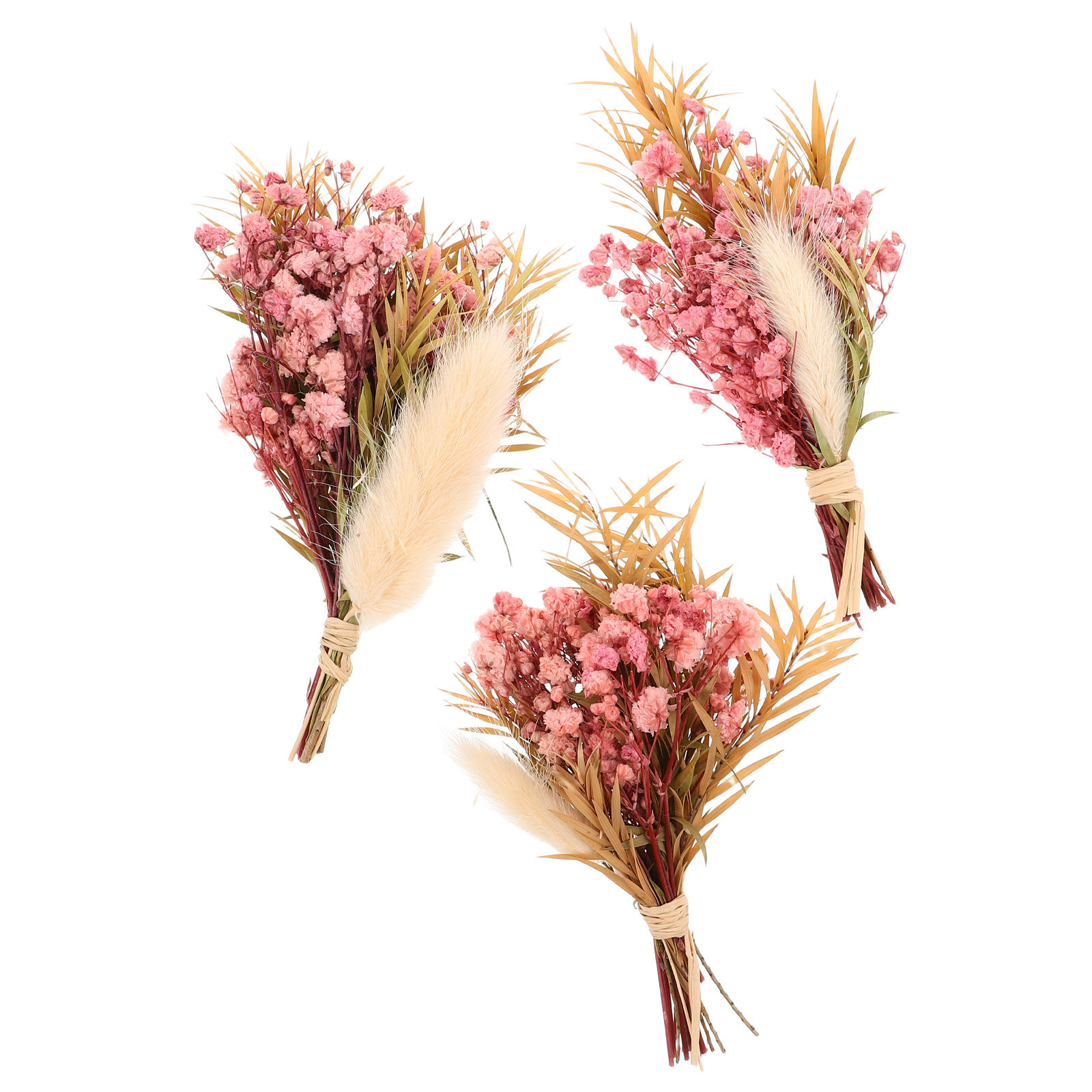 Dried Flower Bunch - Lot de 3 mini-bouquets de fleurs