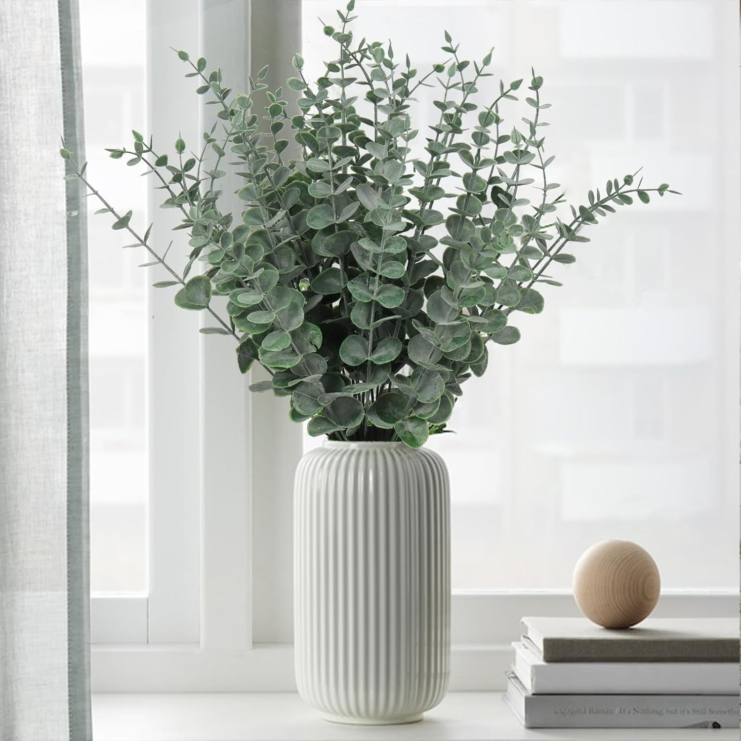 Eucalyptus Preserved - Plantes artificielles feuilles d'eucalyptus, fausses plantes,