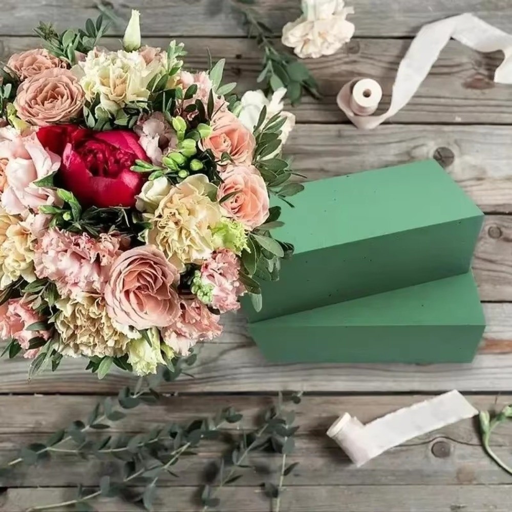 Bouquet Holder Foam - Briques de mousse absorbantes vertes pour