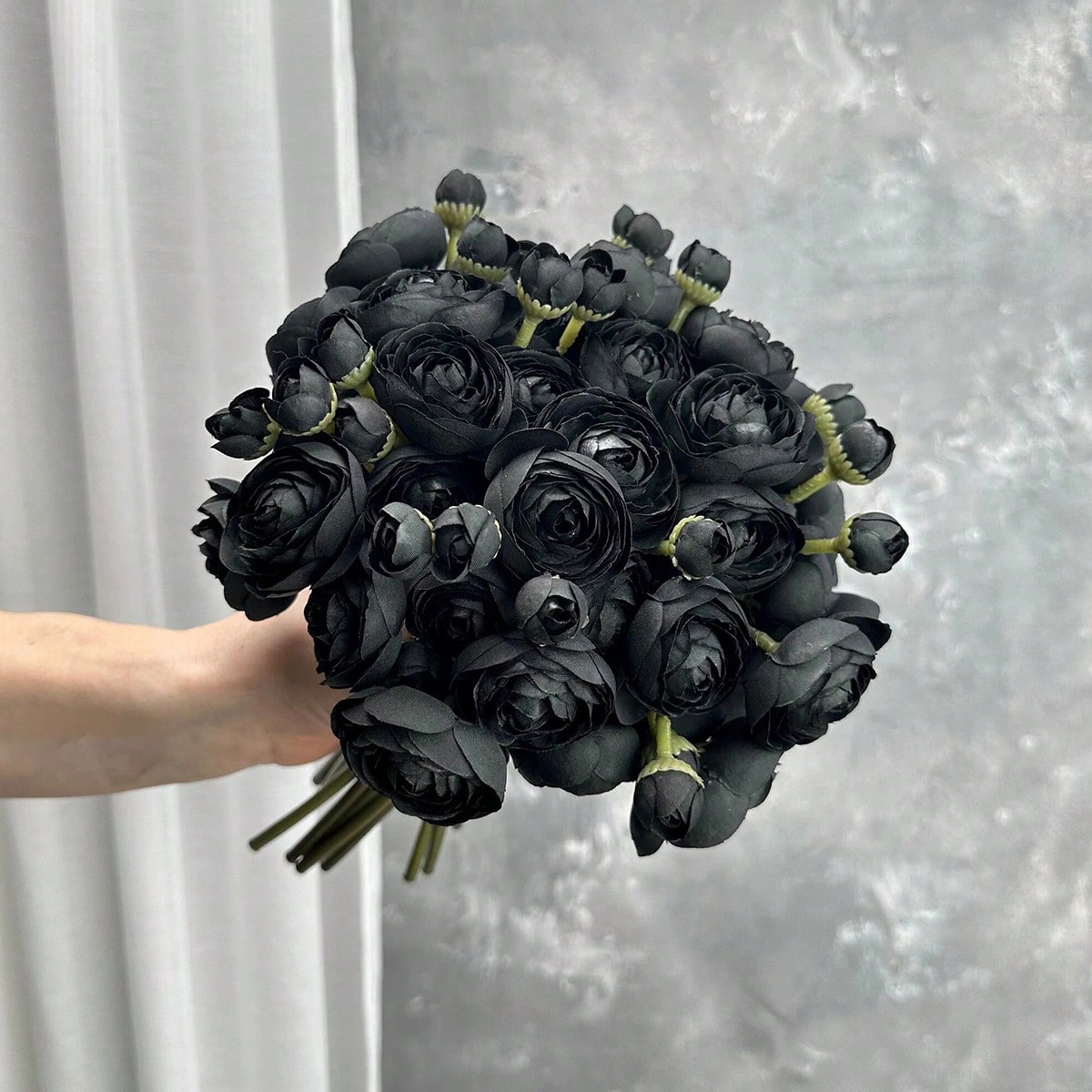 Mini Ranunculus noir, fleur ar - Dried Flower Bunch avis et prix