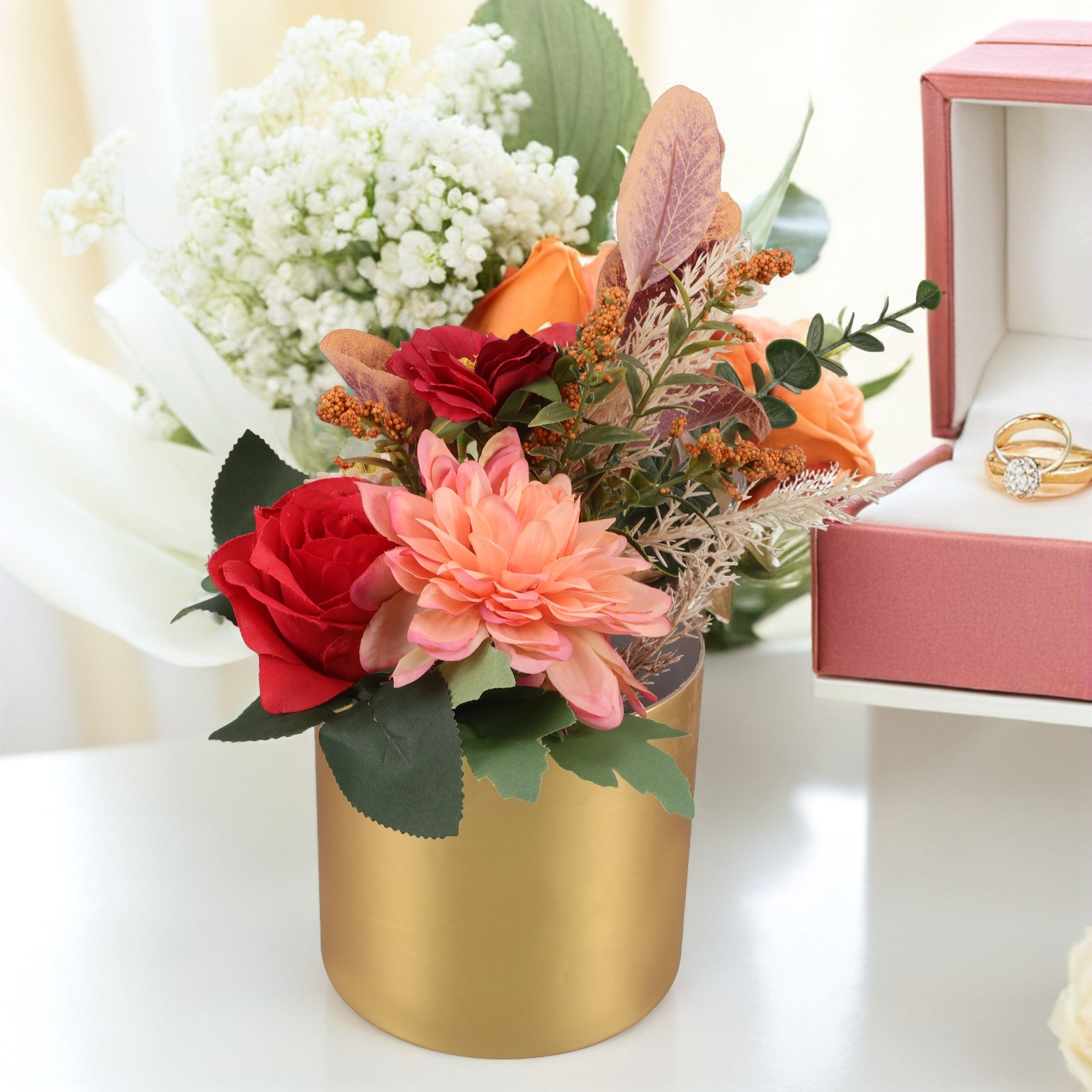 Boîte florale ronde élégante,  - Bouquet Holder Foam avis et prix